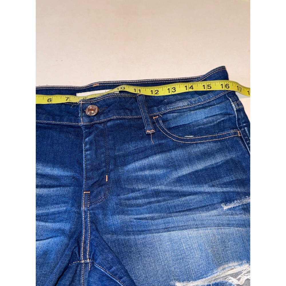 Daytrip Stretchy Refined Lynx Distressed Denim Cut Off Shorts Frayed Hem Size 28 - Picture 4 of 10